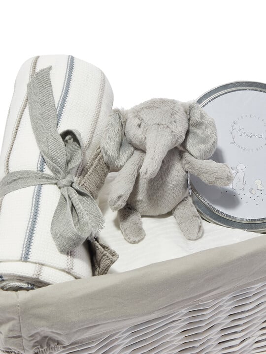 Baby Gift Hamper – 3 Piece with Elephant Soft Toy image number 3